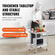 VEVOR Τραπέζι εργασίας Catering από ανοξείδωτο ατσάλι 30x24 ιντσών Επαγγελματικό τραπέζι εργασίας με 4 ρόδες Commercial Food Prep Πάγκος εργασίας με εύκαμπτο ράφι ρύθμισης για τραπέζι προετοιμασίας κουζίνας