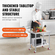 VEVOR Τραπέζι εργασίας Catering από ανοξείδωτο ατσάλι 36x24 ιντσών Επαγγελματικό τραπέζι εργασίας με 4 ρόδες Commercial Food Prep Πάγκος εργασίας με ευέλικτο ράφι προσαρμογής για τραπέζι προετοιμασίας κουζίνας