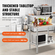 VEVOR Τραπέζι εργασίας 24 x 36 x 32 ίντσες NSF Τραπέζι εργασίας από ανοξείδωτο ατσάλι για επαγγελματική κουζίνα Prep πάγκος εργασίας 60X90X80cm με κάτω ράφι Τραπέζι εργασίας Silvery for Commercial Kitchen Restaurant