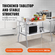 VEVOR Commercial τραπέζι εργασίας Σταθμός εργασίας 48x30 ιντσών Πτυσσόμενο Εμπορικό τραπέζι προετοιμασίας, διπλό ράφι από ανοξείδωτο ατσάλι πτυσσόμενο τραπέζι, τραπέζι εργασίας κουζίνας με φορτίο 772 λίβρες Silver Inox Steel Kitchen Island