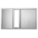 VEVOR BBQ Access Door, 914x534 mm Διπλή Πόρτα Εξωτερικής Κουζίνας, Πόρτα από ανοξείδωτο ατσάλι Flush Mount, Επιτοίχια Κάθετη Πόρτα με Χειρολαβές, για BBQ Island, Ψητοπωλείο, Εξωτερικό ντουλάπι