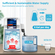 VEVOR 4L Water Distiller 1L/H Αποσταγμένου νερού Οθόνη χρονισμού &amp; θερμοκρασίας Λευκό