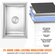 VEVOR Drop in Ice Chest, 20&quot;L x 14&quot;W x 12&quot;H Ψύκτη από ανοξείδωτο ατσάλι, Επαγγελματικός Κάδος πάγου με κάλυμμα, 40 qt Ice Bar εξωτερικής κουζίνας, σωλήνας αποστράγγισης και βύσμα αποστράγγισης, για Cold Wine Beer