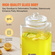 VEVOR Beverage Dispenser, 1,5 Gallon Dispenser για πάρτι, Glass Juice Dispenser with Stand, Stainless Steel Spigot, Iced Tea Juice Water Dispenser, για εστιατόρια, ξενοδοχεία, πάρτι