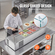 VEVOR Countertop Refrigerated Salad Pizza Prep Station 150 W Glass Guard CE