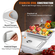 Επιτραπέζια τηγάνια ατμού VEVOR 4 Pack 20,9 x 12,8 x 3,9 ιντσών Βαθύ επιτραπέζιο τηγάνι ατμού πλήρους μεγέθους 13L Δοχείο φαγητού από ανοξείδωτο ατσάλι Δίσκος φούρνου ξενοδοχείου Τηγάνια φαγητού κατά της μαρμελάδας Επιτραπέζιο τηγάνι ατμού