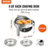 Σετ μπουφέ πιάτων VEVOR Roll Top Chafing, 6 Qt 2 Pack, Chafer από ανοξείδωτο ατσάλι με 2 τηγάνια πλήρους μεγέθους, στρογγυλός θερμαντήρας τροφοδοσίας με καπάκι, βάση καυσίμου για τουλάχιστον 5 άτομα