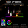 VEVOR LED Lighted Liquor Bottle Display Bar Shelf RF &amp; App Control 30&quot; 2-step