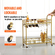 VEVOR Bar Cart Gold, 2 επιπέδων Home Bar Cart σε ρόδες που κλειδώνουν, Rolling Cart Alcohol with Tempered Glass Rack Guarddrail Wine Rack, Modern Cart Wine for Home Kitchen Training and σαλόνι
