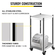 Βάση VEVOR Rice Warmer Stand 14\&quot; x 14\&quot; Βάση εξοπλισμού εστιατορίου Από ανοξείδωτο χάλυβα Θερμότερη βάση για σούσι με δύο κάτω ράφι Εμπορική βάση εξοπλισμού κουζίνας Βάση θερμότητας ρυζιού Εμπορική με ρόδες και δύο φρένα