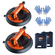 VEVOR Glass βεντούζα, 8&quot; 2 Pack χωρητικότητα φόρτωσης 615 lbs, βεντούζα κενού με λαβή ABS και κουτί μεταφοράς, βαρέως τύπου βιομηχανικό εργαλείο ανύψωσης βεντούζας για γυαλί, γρανίτη, πλακάκια, μέταλλο, ανύψωση ξύλου