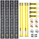 VEVOR E Track Tie-Down Rail Kit, 18PCS 5FT E-Tracks Set περιλαμβάνει 4 χαλύβδινες ράγες &amp; 2 μονή υποδοχή &amp; 6 δακτυλίους O &amp; 4 δεσίματα με D-ring &amp; 2 ιμάντες καστάνιας, αξεσουάρ ασφάλισης για μοτοσικλέτες Cargo