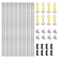 VEVOR E Track Tie-Down Rail Kit, 34PCS 5FT E-Tracks Set Περιλαμβάνει 8 χαλύβδινες ράγες &amp; 2 μονή υποδοχή &amp; 8 O rings &amp; 8 Tie-Off με D-Ring &amp; 8 End Caps, Αξεσουάρ ασφάλισης για φορτίο, μοτοσικλέτες και Ποδήλατα
