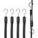 VEVOR 4 τεμ. Flat Bungee Cord Set 20 mm Heavy Duty Bungee Straps with S-Hook 40