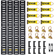 VEVOR E Track Tie-Down Rail Kit, 30PCS 5FT E-Tracks Set Περιλαμβάνει 4 χαλύβδινες ράγες &amp; 2 μονή υποδοχή &amp; 8 O rings &amp; 8 Tie-Offs με D-Ring &amp; 8 End Caps, Αξεσουάρ ασφάλισης για φορτίο, μοτοσικλέτες και Ποδήλατα