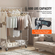 Βάση ρούχων VEVOR Heavy Duty, ράφι ρούχων με διπλή ράβδο για κρεμάστρα, ράφι ρούχων με ρυθμιζόμενο ύψος και εκτεινόμενο μήκος με χώρο αποθήκευσης κάτω, χωρητικότητα 600 λίβρες