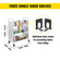 VEVOR Book Cart, 200lbs Library Cart, Rolling Book Cart 35x19x49 Inch Ράφια με κλίση διπλής όψης σχήματος W με ρόδες 4 ιντσών που κλειδώνουν, για ράφια σπιτιού γραφείου και φορτηγό σχολικών βιβλίων σε λευκό χρώμα