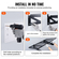 Ράφια αποθήκευσης VEVOR Garage, 2 Pack, 4 x 2 ft Ράφια γκαράζ βαρέως τύπου Επιτοίχια, χωρητικότητα φόρτωσης 502 λίβρες (Συνολική) Πλωτά ράφια αποθήκευσης γκαράζ, Κατάλληλα για κατάστημα, υπόστεγο, αποθήκευση γκαράζ