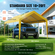 Ανταλλακτικό κάλυμμα κουβούκλιο VEVOR Carport 10 x 20 ft, προστατευτικό κάλυμμα για σκηνή γκαράζ βαρέως τύπου αδιάβροχο και προστασία από την υπεριώδη ακτινοβολία, Εύκολη εγκατάσταση με μπάντζες μπάλας, μπεζ (Μόνο επάνω κάλυμμα, δεν περιλαμβάνεται πλαίσιο)