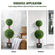 VEVOR 2 Pack 3&#039; Artificial Boxwood Topiary Tree Faux Plant UV Decor In/Outdoor