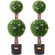 VEVOR 2 Pack 3&#039; Artificial Boxwood Topiary Tree Faux Plant UV Decor In/Outdoor