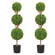 VEVOR Artificial Topiaries Πυξάρι, ύψους 48 ιντσών (2 τεμάχια), 3 Φυτό σε σχήμα μπάλας Faux Topiaries με ζαρντινιέρες, Πράσινο φυτό Feaux με Αντικαταστάσιμα φύλλα &amp; Λιμάνι για Διακοσμητικούς εσωτερικούς/Εξωτερικούς χώρους/Κήπο