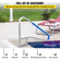 Κιγκλίδωμα πισίνας VEVOR 55x32&quot; Κάγκελα πισίνας 304 από ανοξείδωτο ατσάλι 250LBS Χωρητικότητα φόρτωσης Ασημί ανθεκτικό στη σκουριά κουπαστή πισίνας Εξανθρωπισμένος κουπαστής πισίνας με μπλε κάλυμμα λαβής &amp; τρυπάνι M8 &amp; βίδες αυτοκόλλησης
