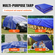 VEVOR Tarp Αδιάβροχο 12x16 ft, Πλαστικό κάλυμμα Poly Tarp 5 Mil, Μουσαμάς εξωτερικού χώρου πολλαπλών χρήσεων με ενισχυμένους δακτύλιους υψηλής αντοχής και άκρες για φορτηγό, RV, Σκάφος, Κάμπινγκ (Μπλε)
