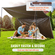 VEVOR Tarp Αδιάβροχο 12x20 ft, Πλαστικό κάλυμμα Poly Tarp 10 Mil, Πολλαπλών χρήσεων στο σκίσιμο UV και ανθεκτικό στη θερμοκρασία μουσαμά εξωτερικού χώρου με ενισχυμένους δακτύλιους υψηλής αντοχής (ασημί/καφέ)