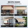 VEVOR Εγχειρίδιο αναδιπλούμενη τέντα, 10 x 8 ft Outdoor Patio Awning Retractable Sun Shade, Αδιάβροχο Πολυεστερικό παράθυρο Πόρτας Patio Τέντα Στέγαστρα με μανιβέλα για πίσω αυλή, μπαλκόνι