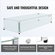 VEVOR Glass Wind Guard για ορθογώνιο τραπέζι πυρκαγιάς 773 x 367 x 191 mm, πάχος 8 mm και ανθεκτικό σκληρυμένο γυαλί με γωνιακό βραχίονα από σκληρό αλουμίνιο και πόδια από καουτσούκ, εύκολο στη συναρμολόγηση