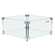 VEVOR Gas Fire Pit Wind Guard for Square Fire Table, 380 x 380 x 180 mm Clear Tempered Wind Guard for Firepits, 8mm πάχους τετράγωνη γυάλινη ασπίδα, γυάλινο πάνελ με σκληρό γωνιακό βραχίονα και πόδια