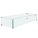 VEVOR Glass Wind Guard για ορθογώνιο τραπέζι πυρκαγιάς 748 x 340 x 165 mm, πάχους 8 mm και ανθεκτικό σκληρυμένο γυαλί με γωνιακό βραχίονα αλουμινίου και λαστιχένια πόδια, εύκολο στη συναρμολόγηση