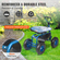 Κάθισμα εργασίας VEVOR Garden Cart Rolling με ρόδες, σκαμπό κηπουρικής για φύτευση, περιστρεφόμενο κάθισμα 360 μοιρών, σκούτερ βαγόνι με λαβή τιμονιού &amp; δίσκος βοηθητικών εργαλείων, χρήση για βεράντα, αυλή και εξωτερικούς χώρους, μπλε