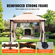 Κιόσκι VEVOR Patio για 6-8 άτομα, Κιόσκι Backyard 10 x 10 FT, με κουνουπιέρα, μεταλλικό σκελετό και πολυεστέρα 180G με επίστρωση PU, υπαίθριο στέγαστρο για αίθριο, αυλή, γκαζόν, κήπο, κατάστρωμα