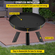 Μπολ VEVOR Fire Pit, 30 ιντσών βαθύ στρογγυλό μπολ από ανθρακούχο χάλυβα, καύση ξύλου για εξωτερικές αυλές, αυλές και χρήσεις κατασκήνωσης, με τρύπα αποστράγγισης, φορητές λαβές και ραβδί καυσόξυλου, μαύρο