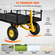 VEVOR Steel Garden Cart, Heavy Duty 1200 lbs, με αφαιρούμενες πλευρές πλέγματος για μετατροπή σε επίπεδη επιφάνεια, μεταλλικό βαγόνι με λαβή 2 σε 1 και 13 σε ελαστικά, ιδανικό για κήπο, αγρόκτημα, αυλή