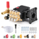 VEVOR αντλία πλύσης πίεσης 1&quot; Shaft Horizontal Triplex Plunger 4400 PSI 4,4GPM