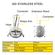 VEVOR Surface Cleaner, 4000 psi Pressure Surface Cleaner, 16&quot; Pressure Washer Surface Cleaner 1/4&quot; QC Pressure Washing Surface Cleaner Καθαριστικό με πίεση από ανοξείδωτο χάλυβα για καταστρώματα με διπλό περιστροφικό βραχίονα