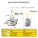 VEVOR Surface Cleaner, 4000 psi Pressure Surface Cleaner, 18&quot; Pressure Washer Surface Cleaner 1/4&quot; QC Pressure Washing Surface Cleaner Καθαριστικό με πίεση από ανοξείδωτο χάλυβα για καταστρώματα με διπλό περιστροφικό βραχίονα