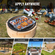 Σχάρα ψησταριάς VEVOR X-Marks Fire Pit, στρογγυλή σχάρα μαγειρέματος, σχάρα ψησίματος από ατσάλι βαρέως τύπου Campfire BBQ με λαβή και σύρμα στήριξης X, φορητό μαγειρικό σκεύος κάμπινγκ για εξωτερικό πάρτι &amp; συγκέντρωση, 36 ιντσών μαύρο