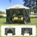 VEVOR Pop Up Gazebo Tent Pop-Up Screen Σκηνή 6 όψεων με κουβούκλιο Πράσινο καταφύγιο