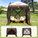 VEVOR Pop Up Gazebo Tent Pop-Up Screen Σκηνή 4 όψεων με κουβούκλιο Καφέ καταφύγιο για τον ήλιο