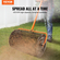 VEVOR Compost Spreader, 24,4-25,6&quot; ρυθμιζόμενη λαβή, πλάτος 24&quot;, κύλινδρος τύρφης βρύου γκαζόν και κήπου με πλαϊνά μάνδαλα, καλάθι από ατσάλι με επίστρωση πούδρας για διασπορά κοπριάς, φυτόχωμα, μαύρο