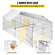 VEVOR Chicken Coop, 87&quot; x 41,7&quot; x 41&quot;, Rabbit Run Enclosure Stand με αδιάβροχο και αντιηλιακό κάλυμμα για εξωτερικούς χώρους, εσωτερικούς χώρους, αυλή και φάρμα, μεταλλικό κλουβί για παρκοκρέβατο κατοικίδιων για μικρά ζώα, πάπια, κότα