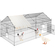 VEVOR Chicken Coop, 87&quot; x 41,7&quot; x 41&quot;, Rabbit Run Enclosure Stand με αδιάβροχο και αντιηλιακό κάλυμμα για εξωτερικούς χώρους, εσωτερικούς χώρους, αυλή και φάρμα, μεταλλικό κλουβί για παρκοκρέβατο κατοικίδιων για μικρά ζώα, πάπια, κότα
