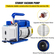 VEVOR 3CFM 1/4HP Περιστροφικό πτερύγιο ψυκτικού Αντλία κενού A/c Αντλία εκκένωσης κενού Αγγλικά R134a 1720 rpm One Stage