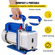 VEVOR 3CFM 1/4HP Περιστροφικό πτερύγιο ψυκτικού Αντλία κενού A/c Αντλία εκκένωσης κενού Αγγλικά R134a 1720 rpm One Stage