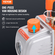 VEVOR 1/5 HP 3,5 CFM AC σετ αντλίας κενού και μετρητή, Περιστροφικό πτερύγιο HVAC Air Pump A/C Σετ μετρητή πολλαπλής σκούπας, με τσάντα μεταφοράς εύκαμπτων σωλήνων τριών χρωμάτων, Ισχύει για R134a, R410a