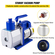 Αντλία κενού ψύξης VEVOR 6 CFM 1/2 HP, Κιτ ψύξης AC αντλίας κενού αέρα 2 σταδίων, Συσκευασία κενού ψύξης διαμόρφωσης κενού, Ψύξη κλιματισμού Combo HVAC 1/2 HP